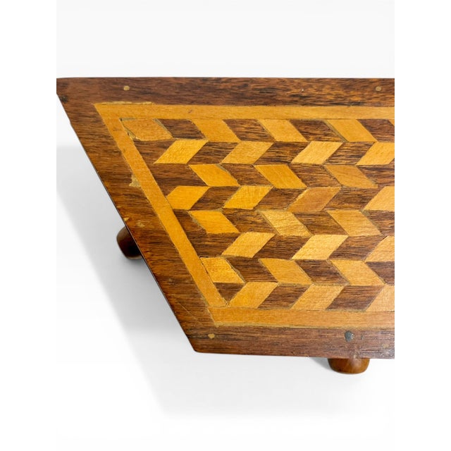 Vintage Folk Art Inlaid Spice Box – Mid 20th Century Cabin / Outsider Art For Sale - Image 6 of 14