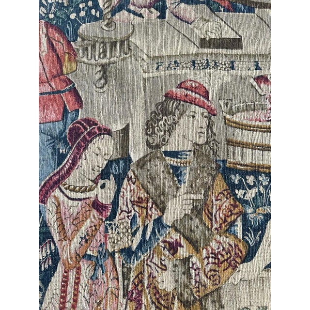 1950s Vintage French Hand Printed Tapestry Vendanges Design, 1950s For Sale - Image 5 of 18