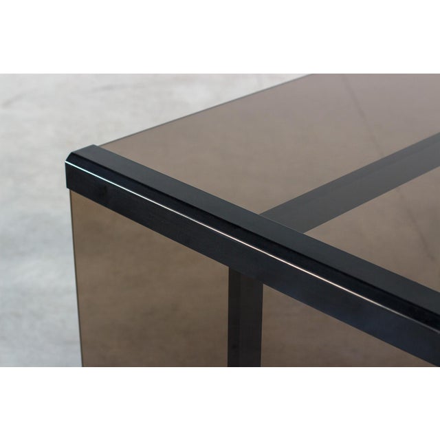 Lady Desk in Smoked Tempered Glass, 1970 For Sale - Image 6 of 11