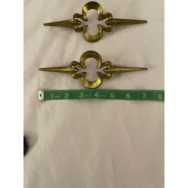 60s / 70s Mid-Century Replacement Hardware Brass - Set of 3 For Sale - Image 9 of 12