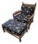 Maitland-Smith British Colonial Cane Lounge Chair & Ottoman, C. 1990 For Sale