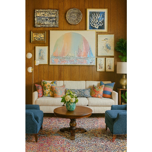 Antique White 1980s Frank Walcutt “#13 Cont Sail” Oil on Canvas For Sale - Image 8 of 15