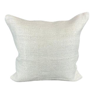 20 x 20 Hemp Pillow Turkish Cushion Natural Grayish White Pillow Cushion Cover For Sale