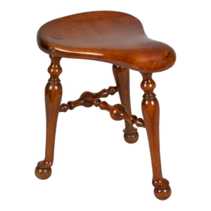 Mid 19th Century Mahogany Saddle Seat Stool