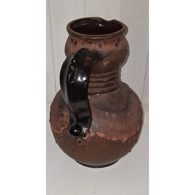 Vintage Ceramic Handled Jug Vase, 1970s, in Very Good conditions. Designed 1970 to 1979