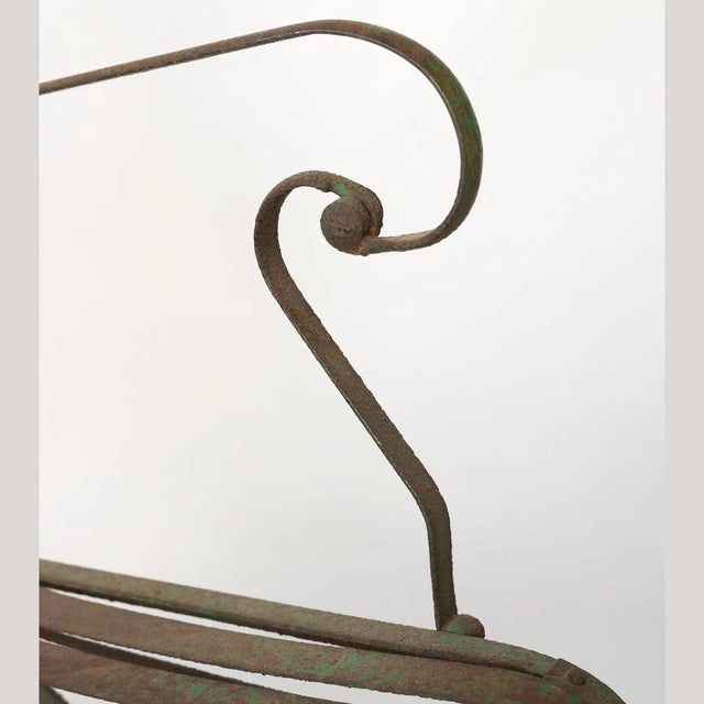 Antique French or Spanish Wrought Iron Garden Chairs, Set of 2 For Sale - Image 5 of 11