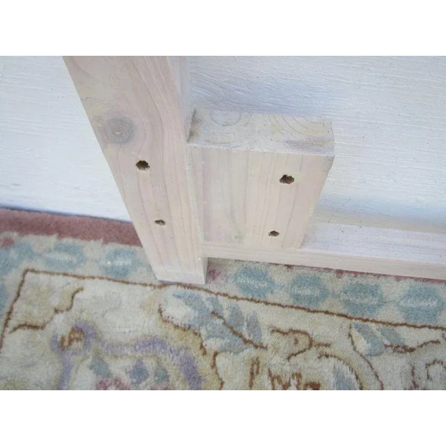 Cream 1980s Cottage Style Wicker Cream Full Size Headboard For Sale - Image 8 of 12