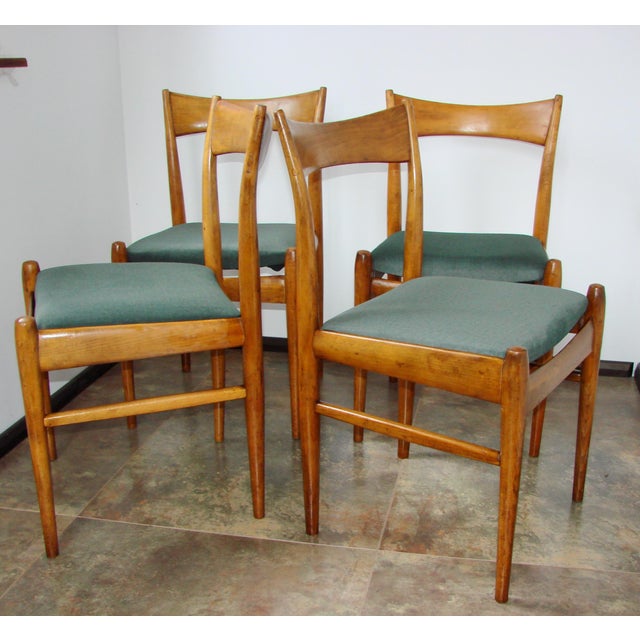 Scandinavian Chairs in Beech, 1970s, Set of 4 For Sale - Image 4 of 12
