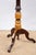 Brown Antique Pedestal Table With Marquetry Top For Sale - Image 8 of 10