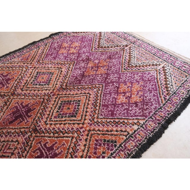 1970's Moroccan Collector Beni M'Guild Wool Rug - 13 X 6.5 Ft For Sale In Cleveland - Image 6 of 10