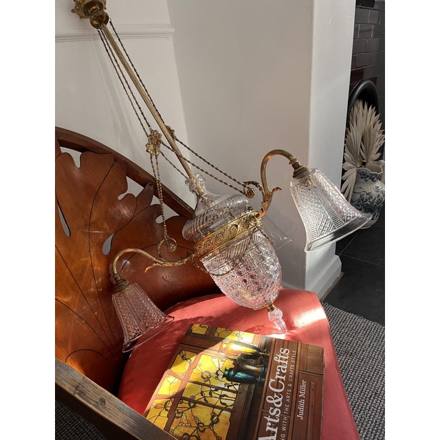 Antique Crystal Chandelier, 1920s For Sale - Image 9 of 11