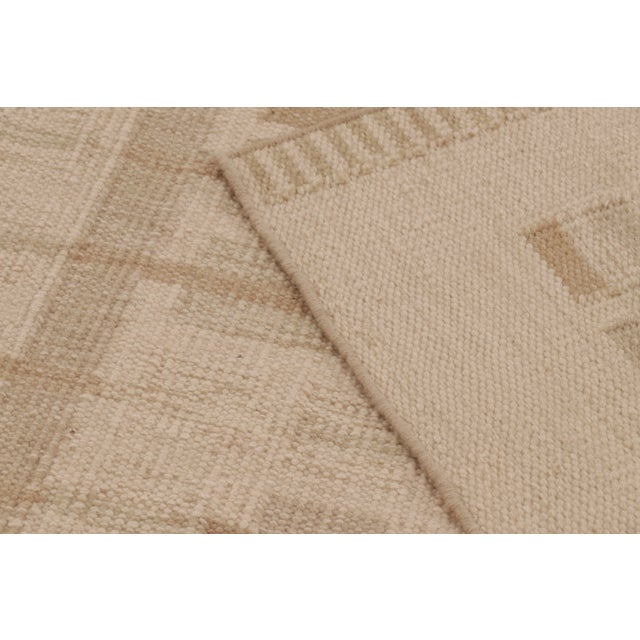 Contemporary Art Deco Style Geometric Wool Kilim by Rug & Kilim, India For Sale - Image 9 of 11