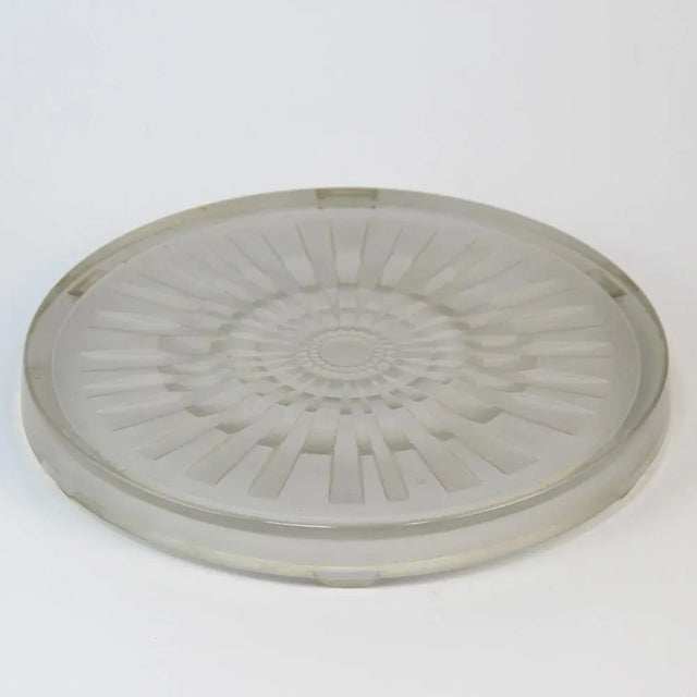Moulded Glass Trivet by Hunebelle, 1930s For Sale - Image 3 of 6