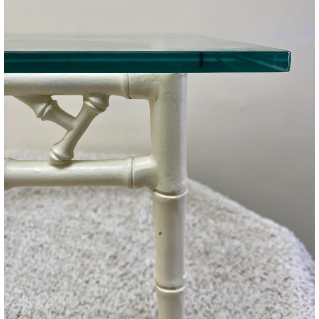 Metal 1960s Faux Bamboo Iron Table For Sale - Image 7 of 12