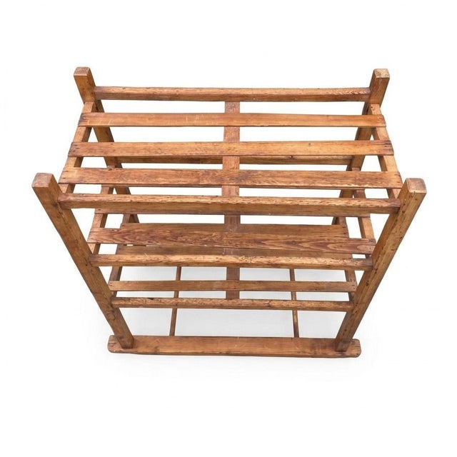 American Turn of the Century Cobblers/Bakers Rack With Original Metal Casters. For Sale - Image 3 of 7