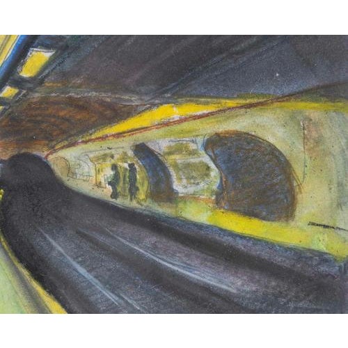 Y. Jastoy, Feb. 99, Subway Platform, Drawing on Paper For Sale - Image 5 of 8