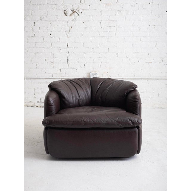 Animal Skin Leather "Confidential" Chair by Alberto Rosselli for Saporiti For Sale - Image 7 of 13