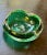 Mid-Century Modern Vintage Murano Style Green Glass Ashtray For Sale - Image 3 of 4