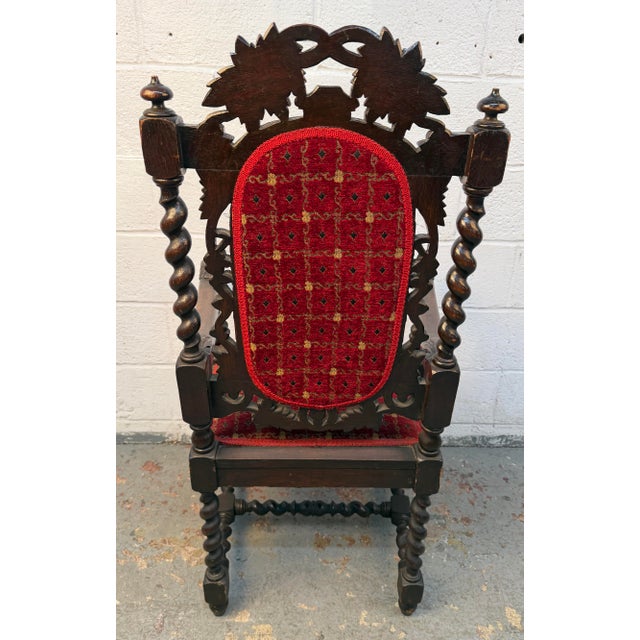 Renaissance Revival Hand Carved Oak Dining Chairs For Sale In New York - Image 6 of 17