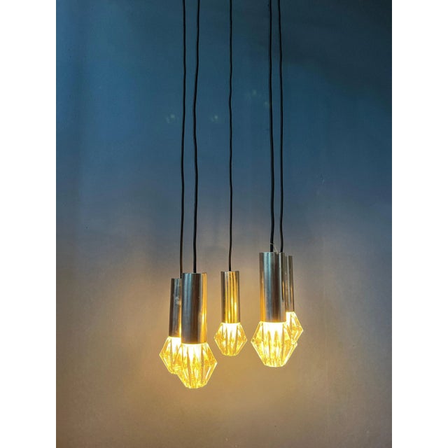 Mid-Century Space Age Cascade Pendant Lamp, 1970s For Sale - Image 4 of 11