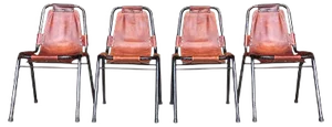 Les Arcs Chairs by Charlotte Perriand, 1950s, Set of 4