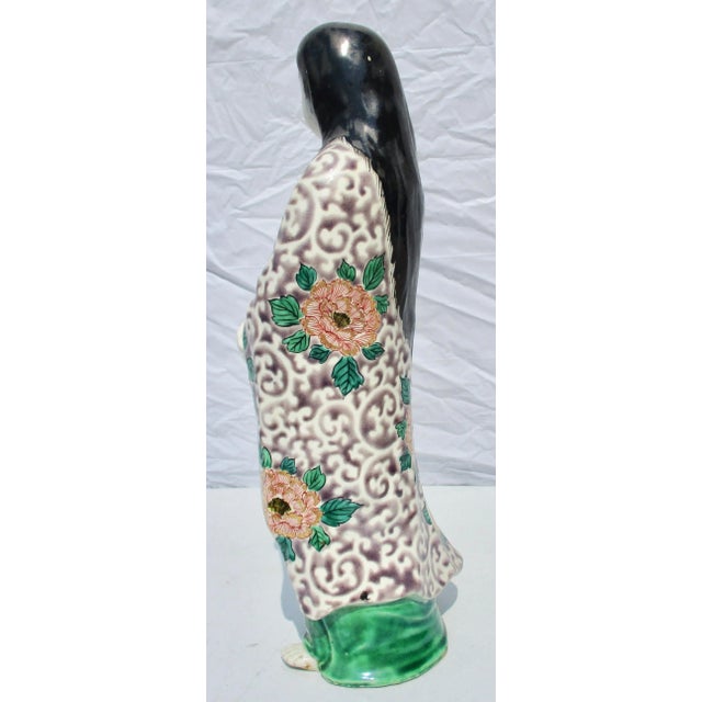 Japanese 1900s Japanese Kutani Kannon Porcelain Figurine For Sale - Image 3 of 8