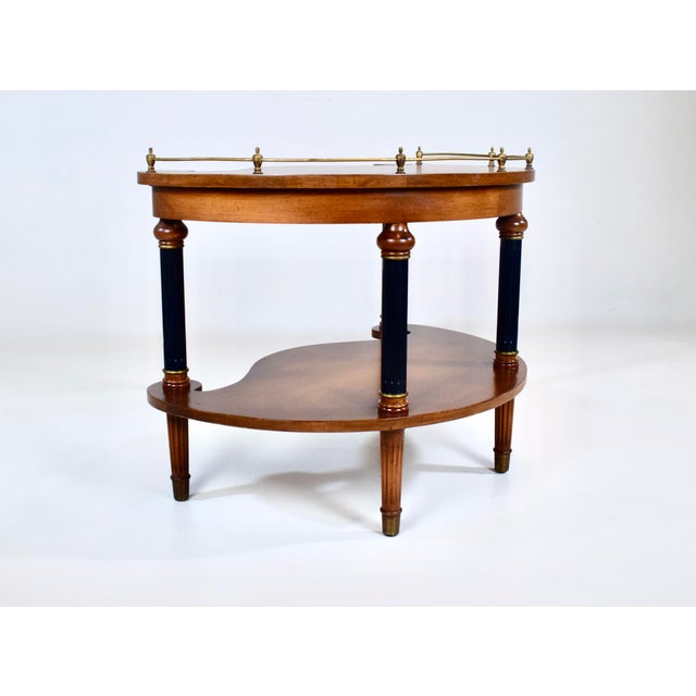 Vintage French Regency Style Burl Wood "Kidney Bean" Side or Tea Table For Sale In Philadelphia - Image 6 of 14