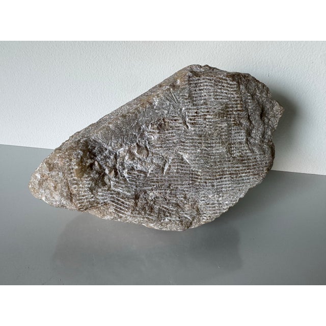 1980s Vintage Hand Carved Marble Abstract Monkey Face Sculpture For Sale - Image 9 of 12