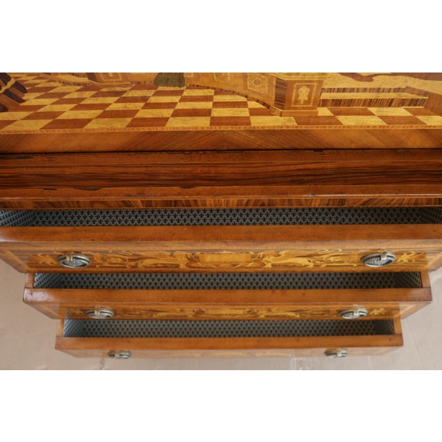 Empire Style Inlaid Secretaire, 1990s For Sale - Image 12 of 17