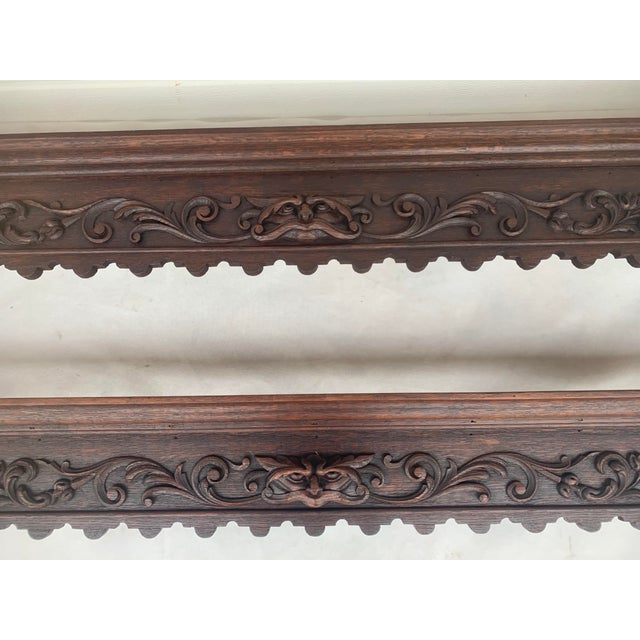Antique Neo-Renaissance Wooden Curtain Rod Covers, 1890s, Set of 2 For Sale - Image 17 of 18