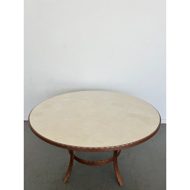Metal Serena & Lily St. Germain Stone Dining Table For Sale - Image 7 of 9