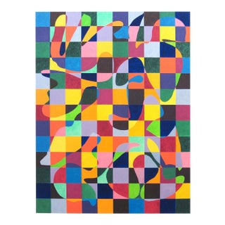 Contemporary Abstract Oil on Canvas Painting "Balancing Act" by Dana Gordon For Sale