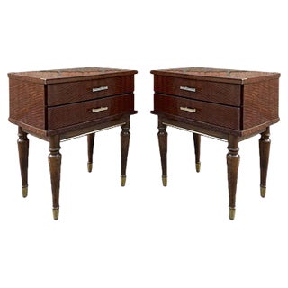 Vintage Wood Nightstands, 1970s, Set of 2 For Sale
