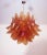 Mid-Century Modern Italian Murano Six-Tier Amber Felci Glass Chandelier – 36 Glasses For Sale - Image 3 of 8