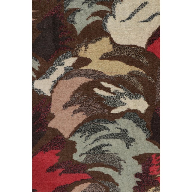 Traditional Vintage Zeki Müren Rug in Chocolate Brown With Abstract Patterns | Rug & Kilim For Sale - Image 3 of 7