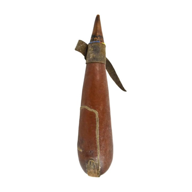 African Early 20th Century Maasai Beaded Milk Gourd Container Kenya For Sale - Image 3 of 7