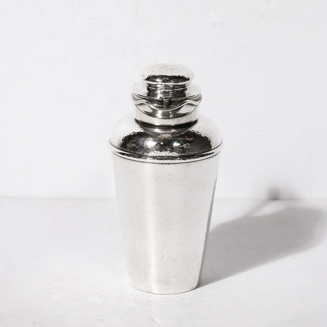 Art Deco Art Deco Hand-Hammered Sterling Silver Cocktail Shaker by Gorham For Sale - Image 3 of 10