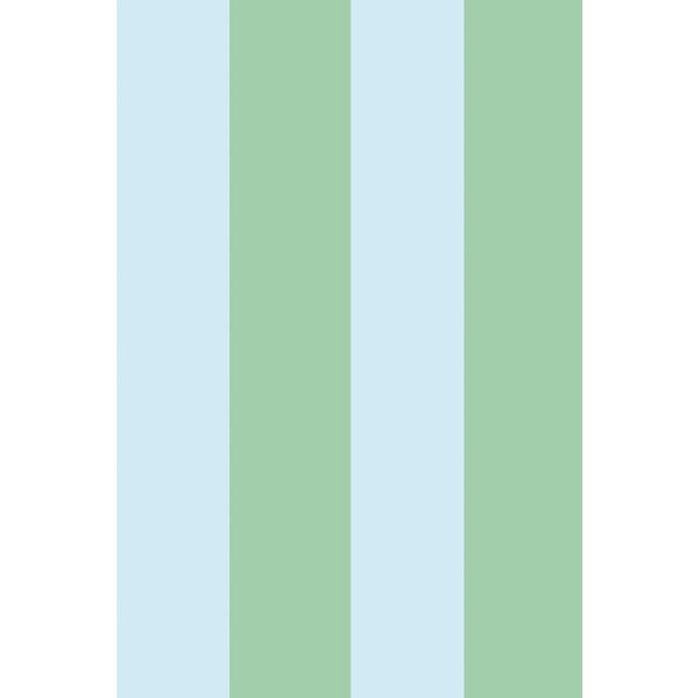 Textile Clubhouse Stripe Grasscloth Wallpaper by House Party | Wisteria Blue & Mint Julep | 6 Yards For Sale - Image 7 of 8