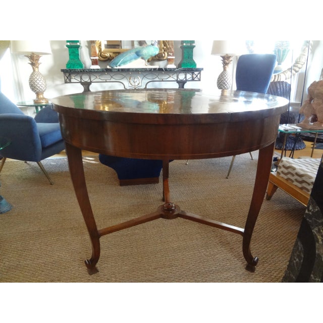 19th Century Italian Walnut Center Table or Game Table For Sale - Image 12 of 12