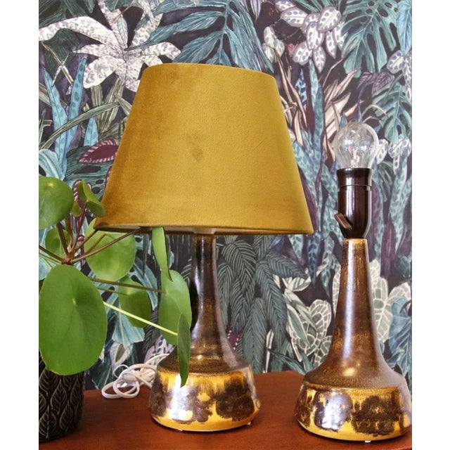Vintage Ceramic Table Lamps from Danish Bornholm, 1960s, Set of 2 For Sale - Image 6 of 11