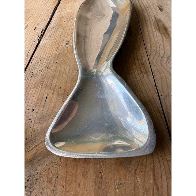 Vintage Nambe #553 Fish Shaped Aluminum Serving Tray For Sale - Image 9 of 12