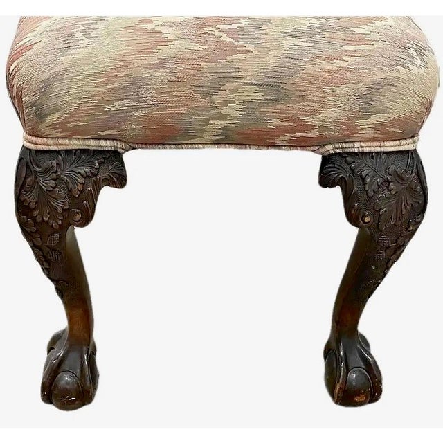English Georgian Style Ball & Claw Foot Bench For Sale - Image 3 of 4