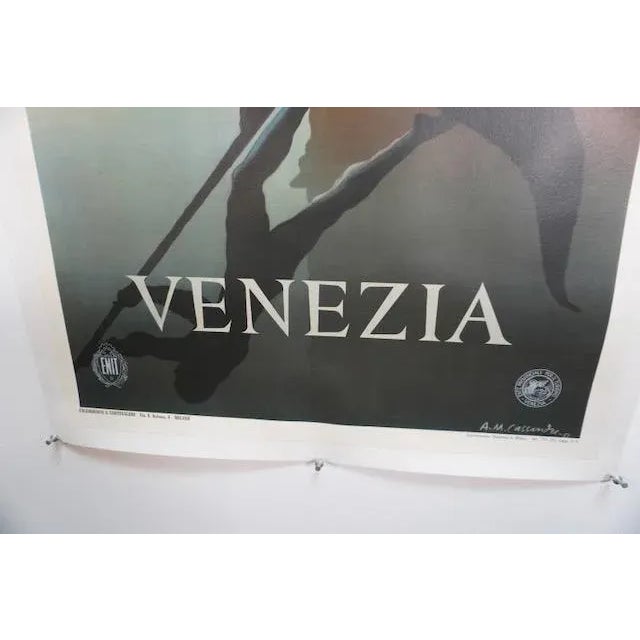 A. Cassandre - Vintage Original Travel Poster - Venezia 1951 For Sale - Image 12 of 12