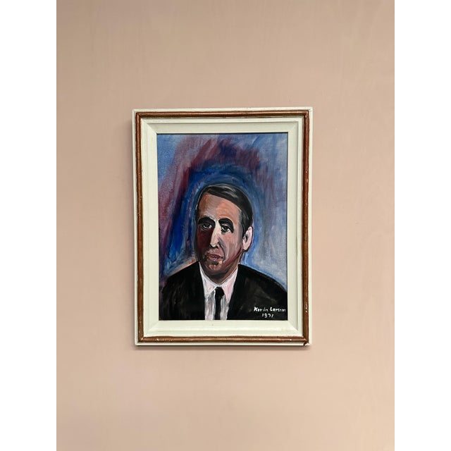 Karin Larsson, Portrait, 1971, Oil on Canvas, Framed For Sale - Image 8 of 18