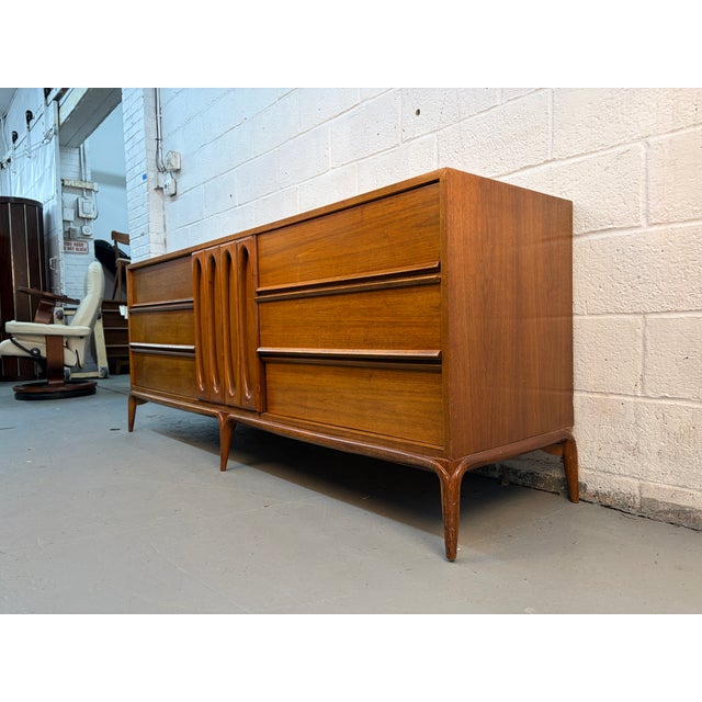 Mid-Century Modern 1960s Mid-Century Sculptural Walnut Dresser For Sale - Image 3 of 16