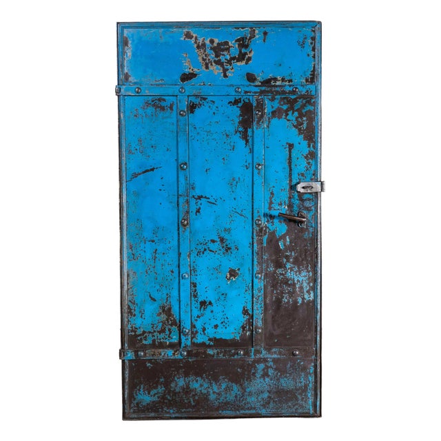 English Industrial Strong Locker, 1920s For Sale