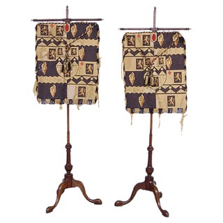 Wooden Banner Stands, Set of 2 For Sale