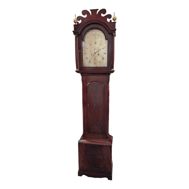Georgian Mahogany Longcase Clock For Sale