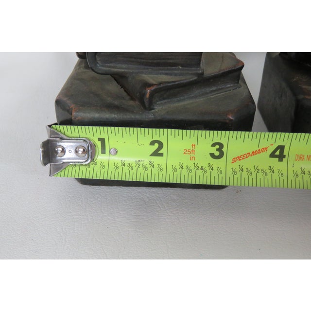 Owls Birds Standing on Books Sculpture Bookends a Pair 4679b For Sale - Image 14 of 15