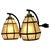 Black Large Brass Octagonal Wall Lanterns, 1960, Set of 2 For Sale - Image 8 of 8